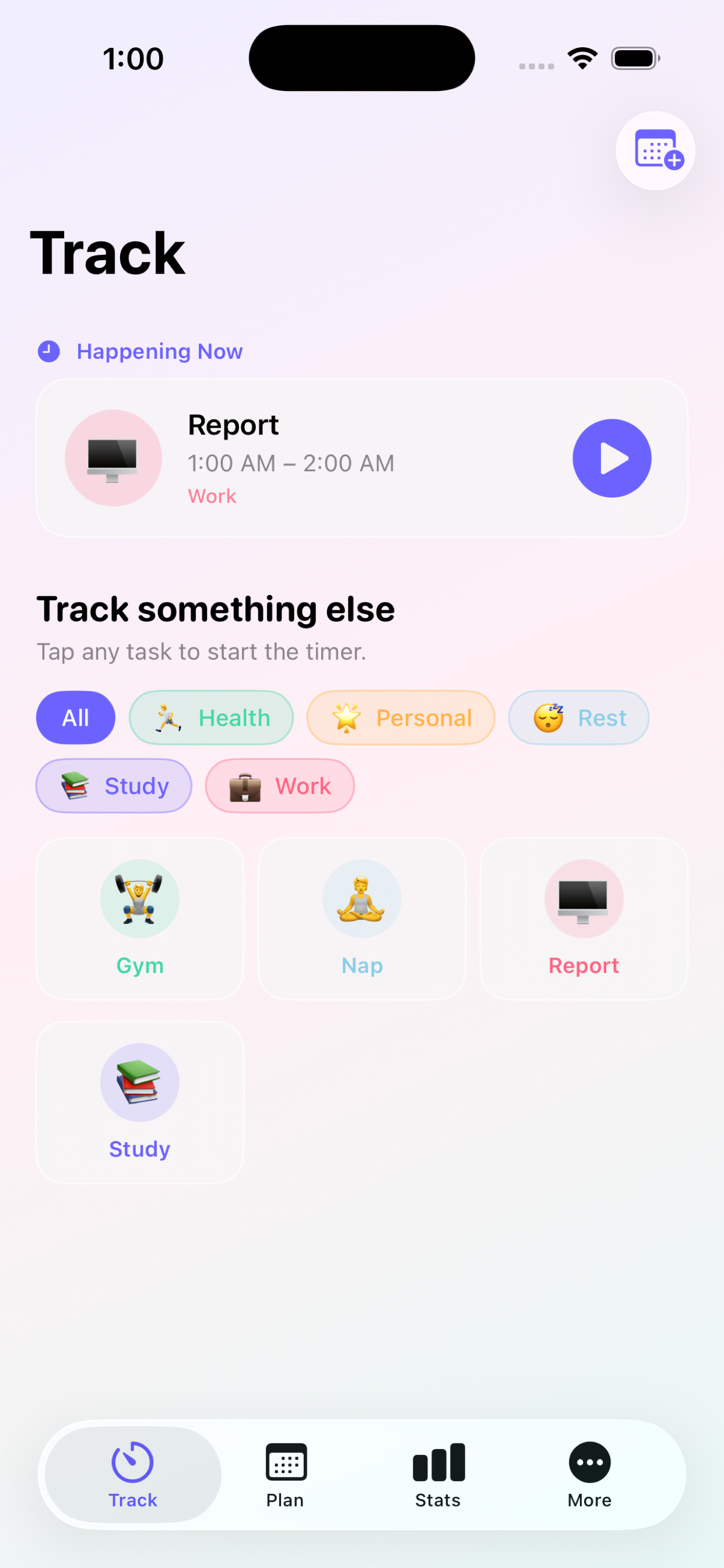 Track screen